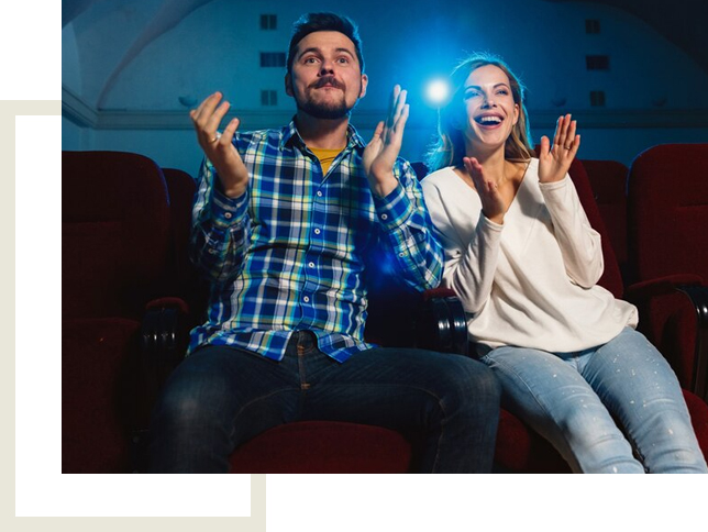 Couple watching movie